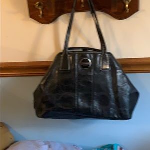 Patent leather purse coach